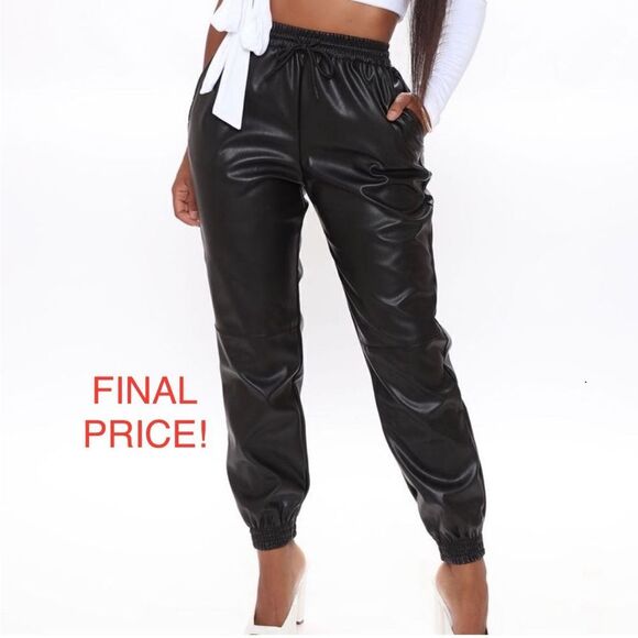 ❤️BRAND NEW Faux Leather Jogger Pants - Picture 6 of 6